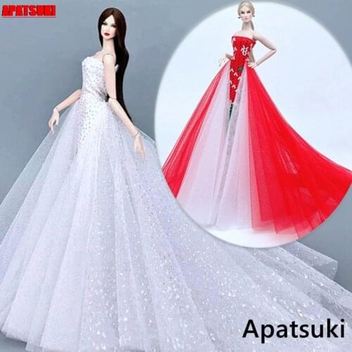 High Fashion Doll Clothes Wedding Dress For Barbie Doll Outfits Evening Party Gown For 1/6 BJD Dolls Accessories Kids DIY Toys