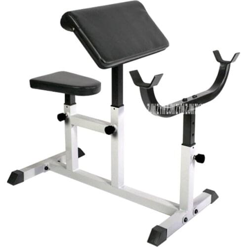 YFCM-6 Bicep Exercise Chair Stool Fitness Barbell Pastor Chair Biceps Training Shelf Rack Frame Board Indoor Training Equipment