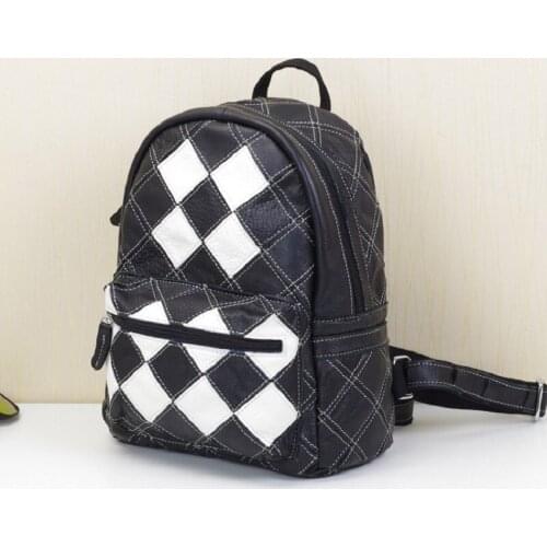 Ladies Fashion Backpacks Book Student School Bags Real Leather 2021 Women Black Vintage Anti-Theft Brand Backpacks Bag