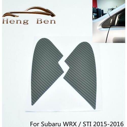 1 Pair Carbon Fiber Quarter Window Trim Overlay Cover Sticker For Fit Subaru WRX / STI 2015 16