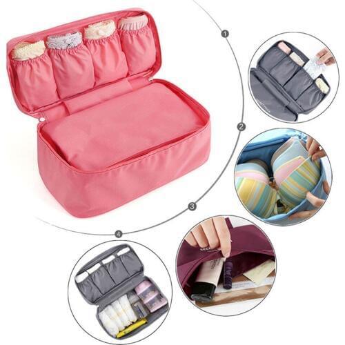 1 x Clothes Underwear Storage Organizer Bag Travel Portable Socks Packing Cube Storage Travel Luggage Make Up Bag