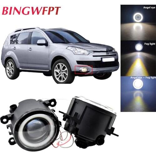 2PCS For Citroen C3 C4 C5 C6 C-Crosser Xsara Picasso 1999-2015 Car part H11 LED Angel Eye Fog light