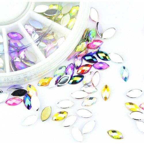 3D Nail Art Rhinestones Glitters Acrylic Tips Decoration Manicure Wheel New Hot Crystal Non Hot Fix Rhinestone Flatback