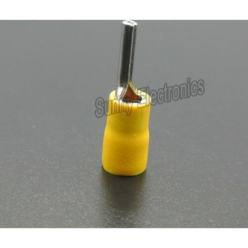 50PCS Yellow PIN Insulated Terminal Connectors 12-10 AWG