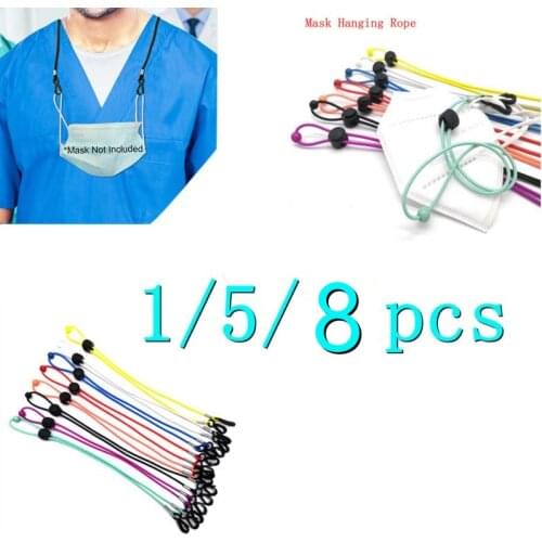 8/5/1pcs Mask Extension Rope Adjustable Mask Lanyard Mask strap Hanging Rope Handy Hang On Neck Mask Rope mult-colors choose