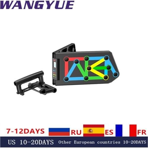 9 in 1 Push Up Board with Instruction Print Body Building Fitness Exercise Tools Men Women Push-up Stands For GYM Body Training