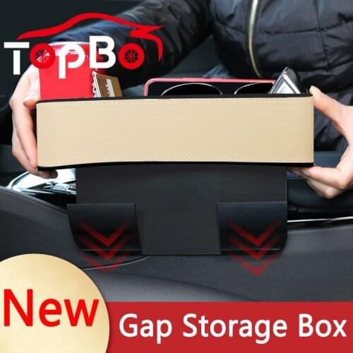 Auto Car Seat Crevice Storage Box Organizer Gap PU Leather Case Pocket Car Side Slit Wallet Phone Cigarette Keys Cards Holder