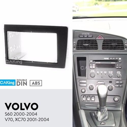 Car Fascia Radio Panel for VOLVO S60 2000-2004; V70, XC70 2001-2004 Dash Kit Install Mount Facia Plate Adapter Bezel Console