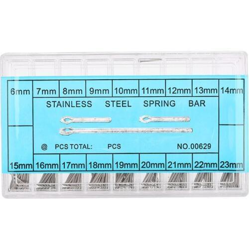 BEAFIRY Watch with Fixed Shaft 6mm--23mm Watch Band Hairpin Boxed U-Shaped Pin Watch Shaft Stainless Steel Cotter Pin