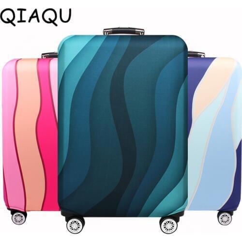 QIAQU Travel Elastic Luggage Protective Cover Thicker Suitcase Dust Protect Bag For 18-32inch Travel Baggage Trolley Accessories