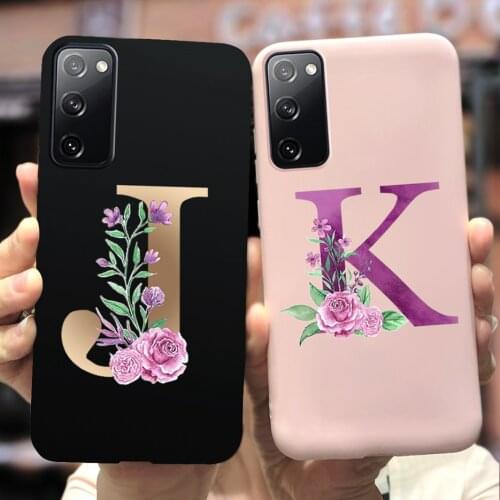 For Samsung Galaxy S20 FE Case S20FE Soft TPU Luxury 26 Letters Cover Cases For Samsung S20 Fan Editon S 20 Lite FE Phone Bumper