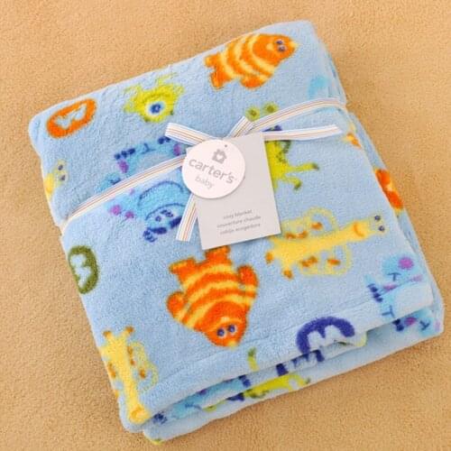Baby Swaddle Newborn Coral Fleece Baby Cute Cartoon Bedding Baby Blankets Newborn Warm Bebe Infant Blanket BK010
