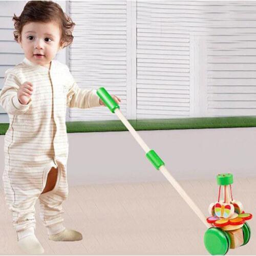 Montessori Toys Children Early Educational Learning Puzzle Wooden Toys Cartoon Baby Coagent Toddler Trolley Toy