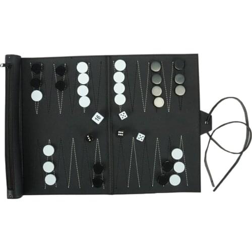 Classic Executive Backgammon Attache Board Game Synthetic Leather Case