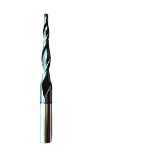 1pc HRC55 R1.0*D8*47*100L*2F Tungsten solid carbide Coated Tapered Ball Nose End Mills taper and cone endmills