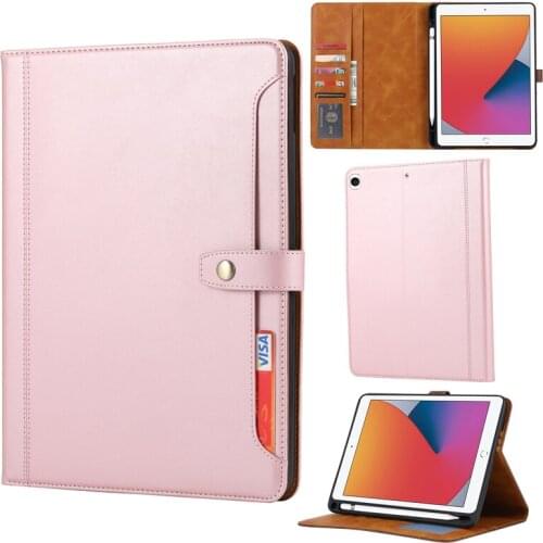Leather Case for iPad 10.2 2019 2020 Luxury Smart Cover for iPad Air 3 10.5 Inch Pro Magnetic Wallet Case with Card Slots Holder