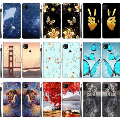 For Xiaomi Redmi 9C Case Flip Leather Cover Phone Case With Magnetic Wallet Stand