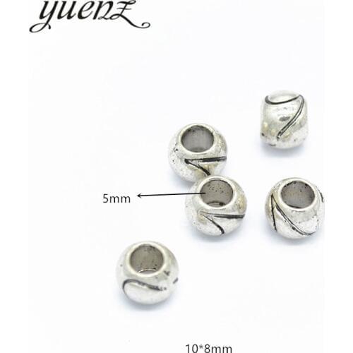YuenZ 10pcs Vintage Round Bead Charms big hole Beads European pendant fit for necklace bracelet DIY pendants 10*8mm R27