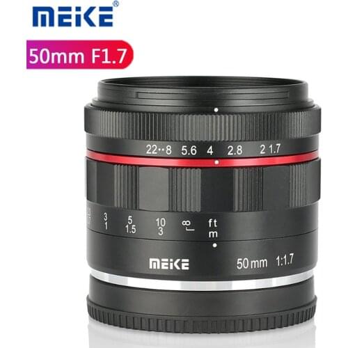 Meike 50mm F1.7 Full Frame Lens For Nikon Canon RF Sony alpha E A6300 A6000 A6500 NEX3 NEX7 A7 A7II A7III Mirrorless Camera