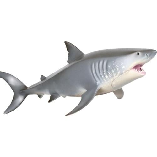 Sea Life Animals Great White Shark Model Pvc Figurines Simulation Models Toys
