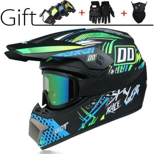 Hot sales motorcycl helmets downhill helmets off-road mountain helmet full face racing helmet free goggles&gloves