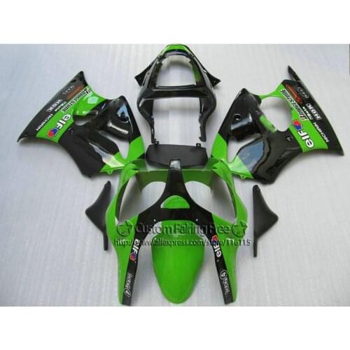 Injection fairings set for Kawasaki ZX-6R 2000-2002 fairing kit Ninja 636 ZX6R 00 01 02 green black new aftermarket parts LX69