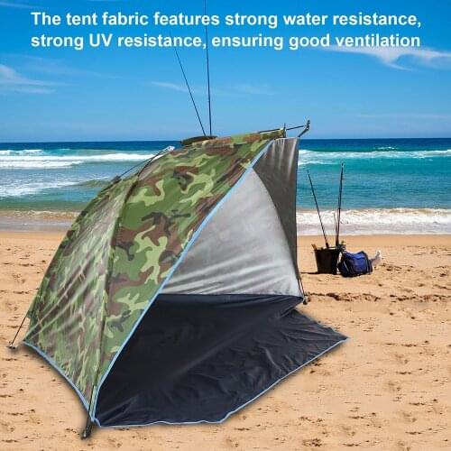 Outdoor Beach Tent Summer Sunshade Pop Up Camping Tent 170T Polyester Sunshade Tent for Fishing Camping Hiking Picnic Park