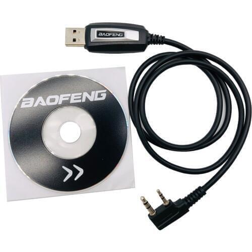 Original Baofeng Portable USB Programming Cable With Drive Software CD For Two-way Radio Walkie Talkie UV-5R BF888S UV-82 UV-3R