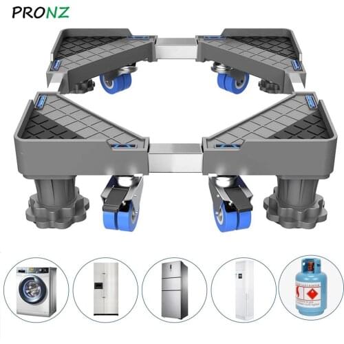 Washing Machine Holder 4Strong Feet Mobile Stand With Brake Wheel Mobile Stand Movable Floor Trolley Adjustable Base Universal