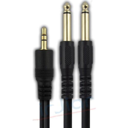 Gold plated 3.5 Double track to 6.5 6.35 6.3 mono Audio line Audio equipment