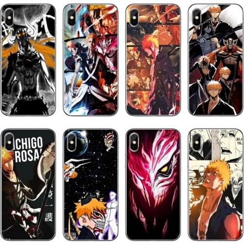 Bleach Anime Kurosaki Ichigo Transparent Phone Case For iPhone 12 11 Pro Max Mini XS Max XR X 8 7 Plus 6 6S Plus 5 5S SE 2020