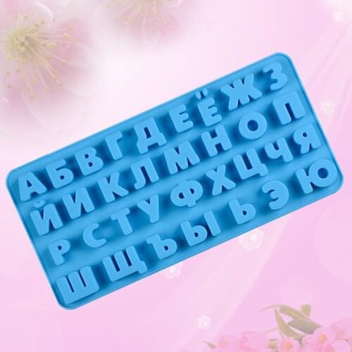 3D Russian Alphabet Silicone Mold Letters Chocolate Mold Cake Decorating Tools Tray Fondant Molds Jelly Cookies Baking Mould