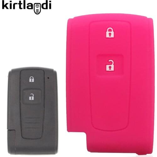 Silicone Car Key Fob Cover Case Shell Set for TOYOTA Corolla Verso 2004 2006 2007 Prius Gen 20 2005 2008 Remote Key Accessories