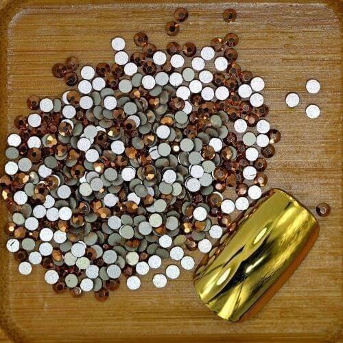 Nail Strass 280pcs SS6 2MM Glass Flatback Crystals Non Hotfix Nail Rhinestones For Nails Art 3D Decorations AB Colors