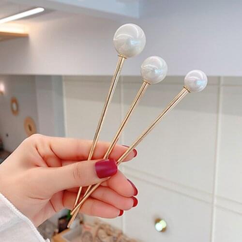 Vintage Hair Clips for Girls Simplicity Elegant Pearl Hairpin Female Simple Hair Sticks Girls Hairclip Hair Accessories 2021 New