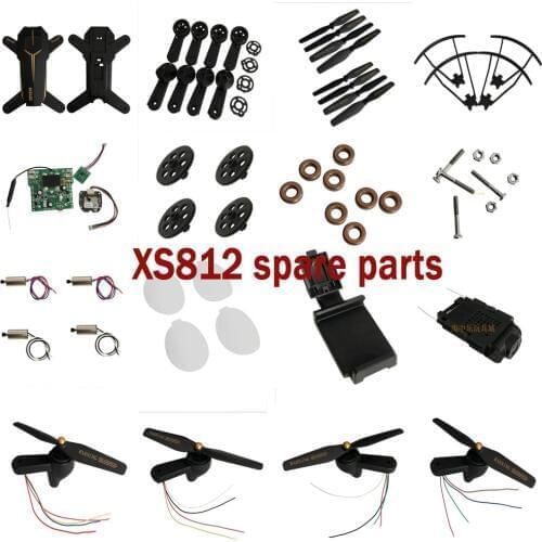 VISUO XS812 RC Drone Quadcopter Spare Parts motor arm propellers blades guard body shell motor seat Receiver GPS gear camera