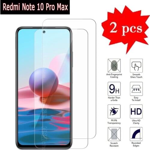 2-1Pc Premium Glass For Redmi Note 10 Pro Max Cover Phone Protection Film Redmi Note10 Pro Max HD Explosion Proof Tempered Glass