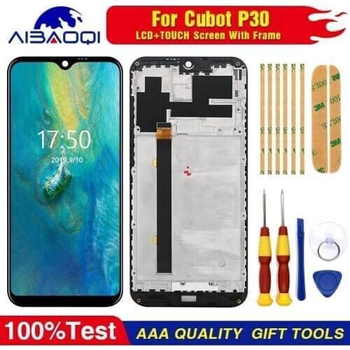 New Original Touch Screen LCD Display For Cubot P30 Android 9.0 2340X1080 6.3" With Frame Perfect Replacement Parts Free Tools