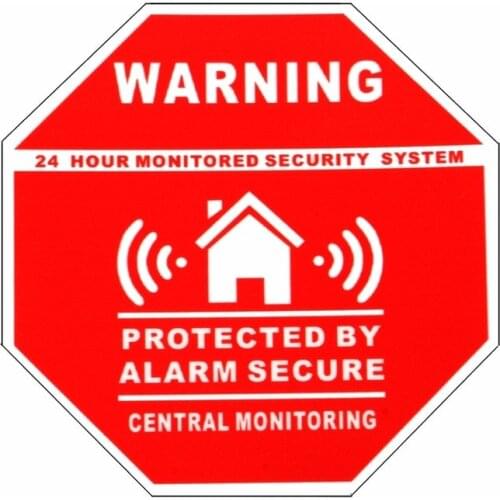 7.5CM Safurance 5Pcs Home House Alarm Security Stickers / Decals Signs for Windows & Doors Warning Safety