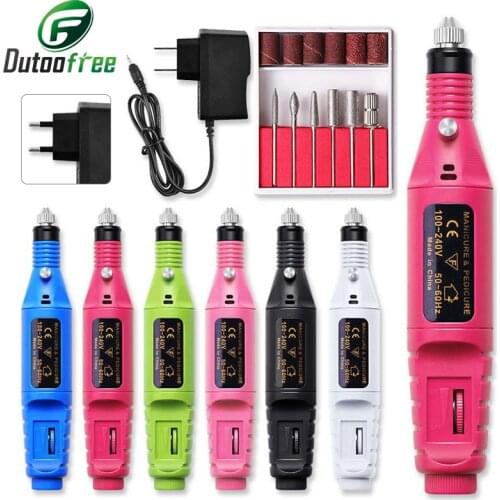 US/EU Professional Electric Nail Drill Machine Manicure Machine Pedicure Drill Set Ceramic Nail File Nail Drill Equipment Tools