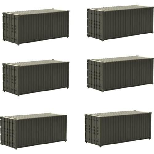 20GP 1/87 HO Scale Model Train Container Freight Car For Railroad Railway Accessories Layout