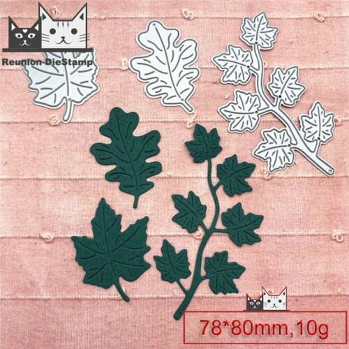 Reunion 3 Pcs Leaves Shapes Craft Metal Cutting Dies Stencils for DIY Scrapbook Paper Card Decorative Craft Embossing Die Cuts