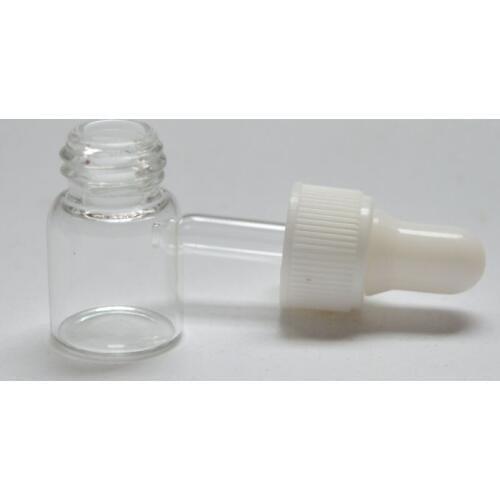 50 Sets Small Perfume Sample Bottles Glass Dropper Vial 2ml Clear Mini Essential Oil Bottle