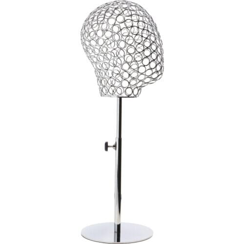 Abstract Adjustable Height Mannequin Head Hat Caps Stand Display Rack Hair Wigs Holder for Salon Home Decor Retail Stores