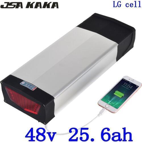 48V 1000W 1500W 2000W Ebike Battery 48V 25AH Lithium battery 48V 26AH electric bike battery use LG cell with USB port+Tail Light