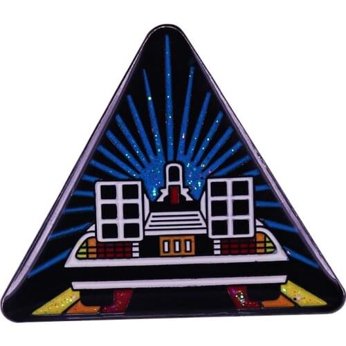 Back To The Future Delorean Brooch 80s Sci-fi Movie Fans Retro Shiny Accessory
