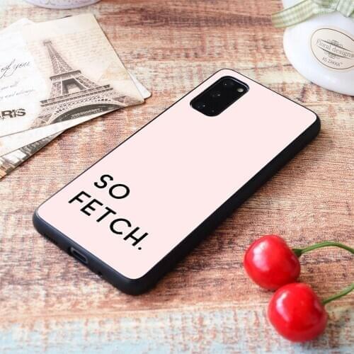 For Samsung Galaxy Mean Girls - So Fetch in Pink Soft TPU border Samsung Galaxy Case