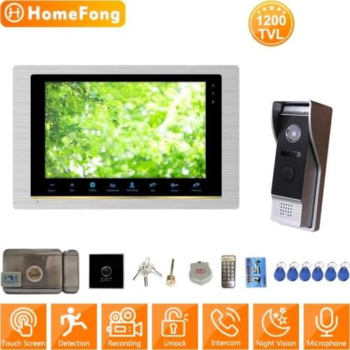 Dragonsview Video Door Phone 1200 TVL 10-Inch Screen Button Video Doorbell Camera With IR Day Night Vision Doorbell for Home