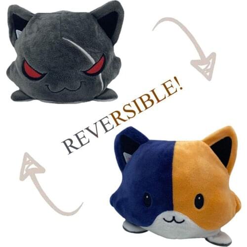 18 types Reversible Cat Plush Stuffed Toy Stuffed Animal Plush Animal Double-sided Flip Doll Cute For Child Birthday Gift