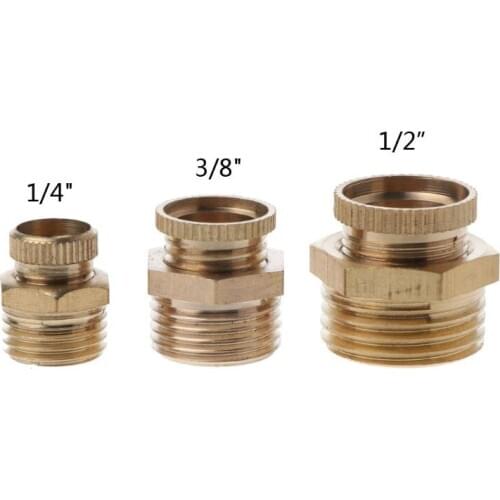 Air Compressor Tank Port Fittings NPT 1/4" 3/8" 1/2‘’ Solid Brass Male Thread Water Drain Safety Valve Replacement Part